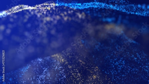Abstract Blue Particle Flowing Backgrounds for Creative Visuals and Designs.