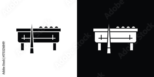 Pool table icon fill vectors set for ui.