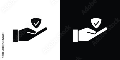Policyholder icon fill vectors set for ui.