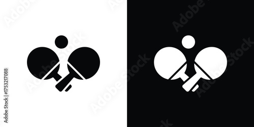 Ping pong icon fill vectors set for ui.