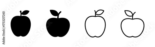 Apple icon set. Apple vector icon. apple symbols for your web design.