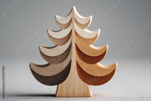 Christmas tree on a wooden background