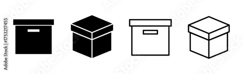 Box icon set. box vector icon, package, parcel