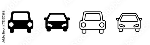 Car icon set. car vector icon. small sedan