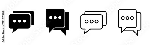 Chat icon set. speech bubble icon. comment icon vector. message. contact us