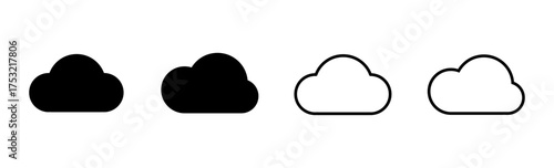 Cloud icon set. cloud vector icon