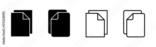Document icon set. Paper icon. File Icon
