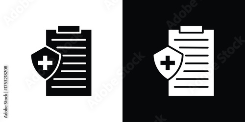 Medical insurance icon fill vectors set for ui.