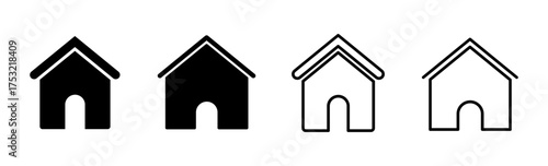 House icon set. Home icon vector