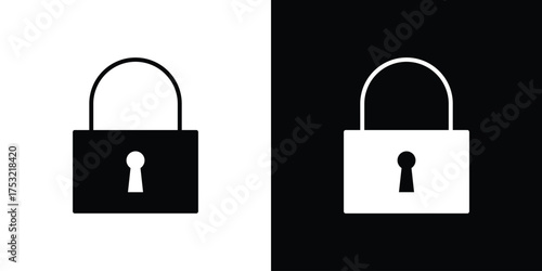 Lock closed icon fill vectors set for ui.