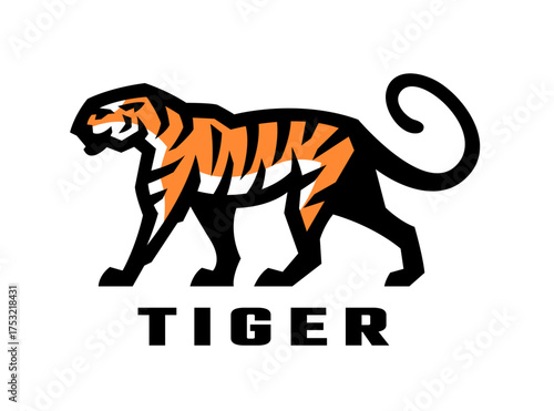 Wild cat. Tiger logo.