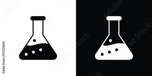 Lab flask icon fill vectors set for ui.