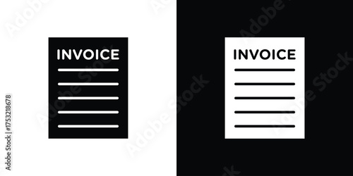 Invoice payment icon fill vectors set for ui.
