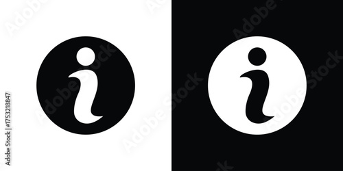 Info icon fill vectors set for ui.