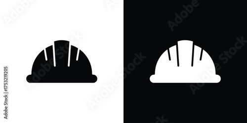 Helmet icon fill vectors set for ui.