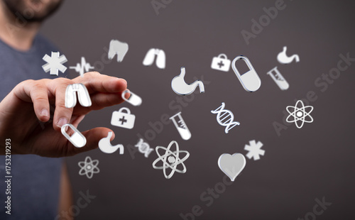 Hand interacting with digit...