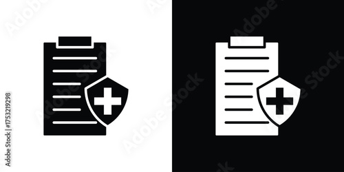Health insurance icon fill vectors set for ui.