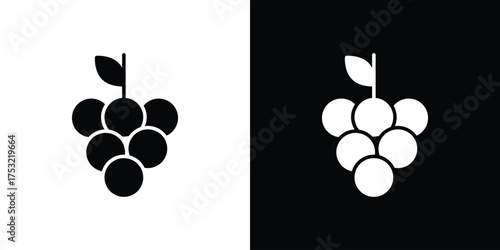 Grapes icon fill vectors set for ui.