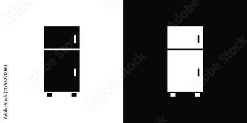 Fridge icon fill vectors set for ui.