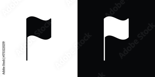 Flag icon fill vectors set for ui.