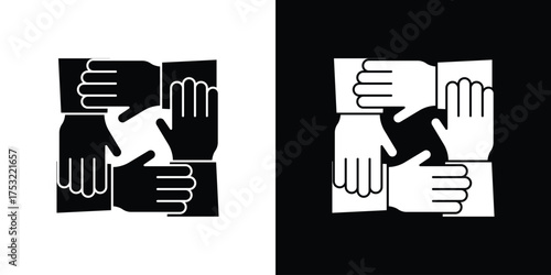 Collaboration icon fill vectors set for ui.