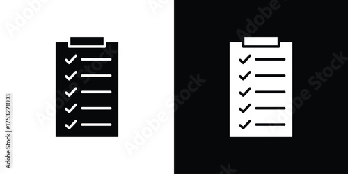 Clipboard icon fill vectors set for ui.