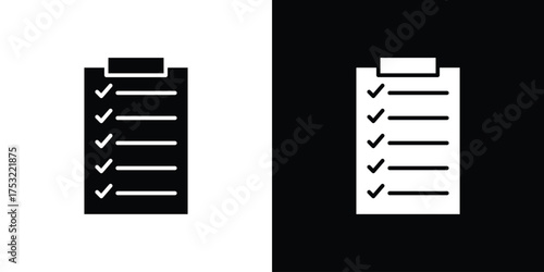 Checklist icon fill vectors set for ui.