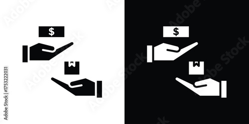 Cash on delivery icon fill vectors set for ui.