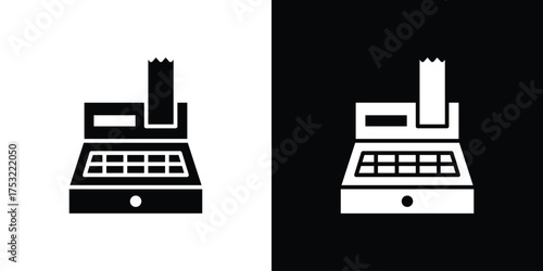 Cash register icon fill vectors set for ui.
