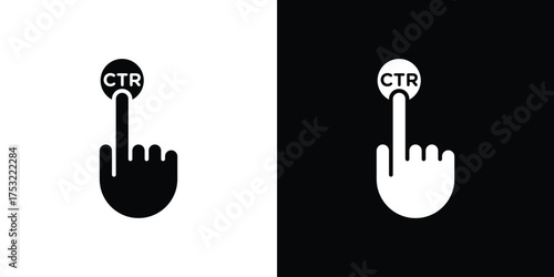 CTR icon fill vectors set for ui.