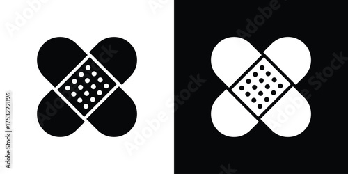 Band aid icon fill vectors set for ui.