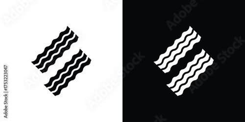 Bacon icon fill vectors set for ui.