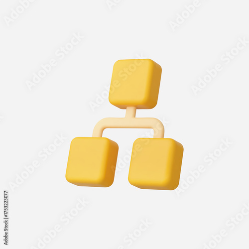 3d Realistic Hierarchy icon vector Illustration