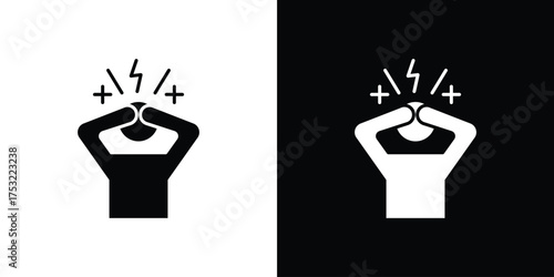 Anxiety icon fill vectors set for ui.