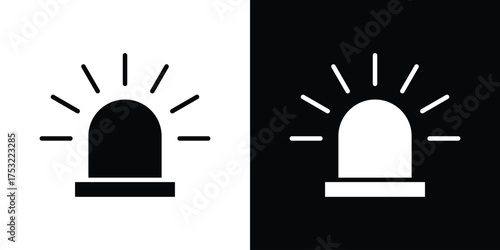 Ambulance siren icon fill vectors set for ui.