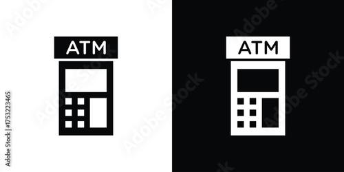 Atm icon fill vectors set for ui.