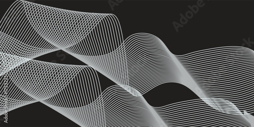 Gradient abstract background with circular line patterns. Vector illustration.