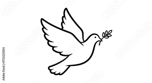 A symbol of hope and tranquility this beautiful dove carries a branch symbolizing peace and a brighter future for all.