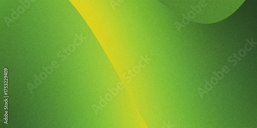 Noisy grain texture effect green and lime color gradient banner background. green grain texture background