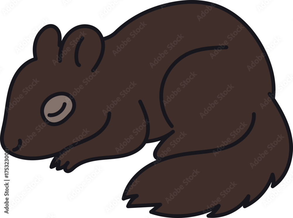 Obraz premium 겨울잠다람쥐