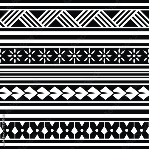 island ancient folk tribal cloth traditional pattern ethnic tattoo ornamental art wallpaper black and white background