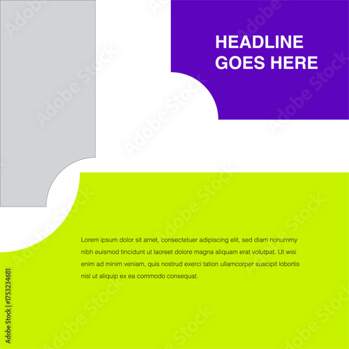 green neon purple white social media template editable eps