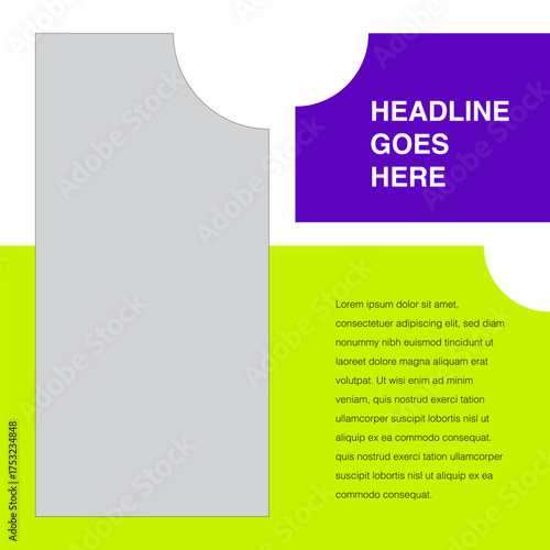 green neon purple white social media template editable eps