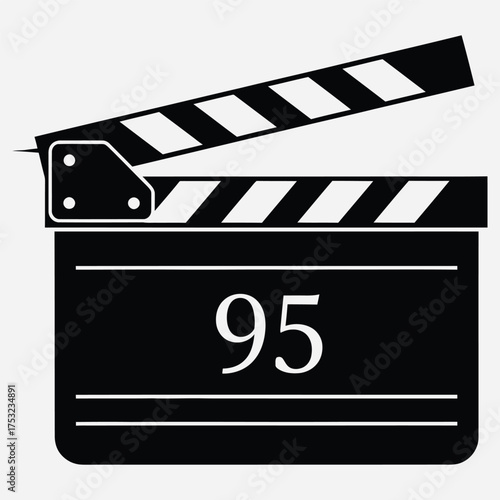 Simple Clapperboard Icon Design The Perfect Visual for Film, Video, and Cinematic Content Creation