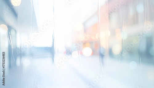 Abstract motion blur of bright neon street lights and traffic at night