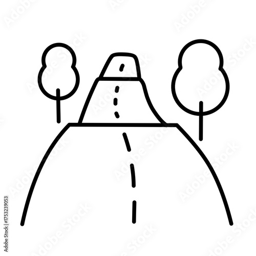 Road line vector