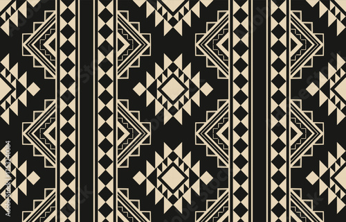 Geometric ethnic pattern seamless, Native American ethnic design, Southwestern decor design for background ,curtain, carpet, wallpaper, clothing, wrapping, Batik, vector illustration.