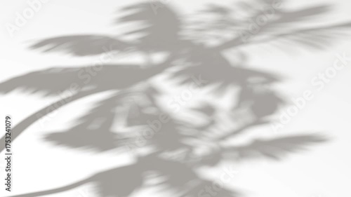 Abstract shadow palm tree on wind sunshine background, looped animation