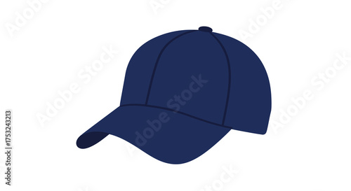 Blue baseball cap in minimalist style