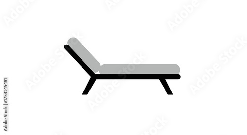 Minimalist lounge chair with modern design in black and gray